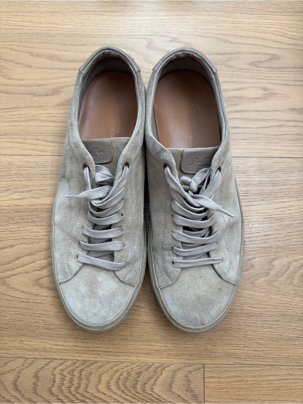 GoodMan Men's Suede Low-Top Sneakers in Light Taupe